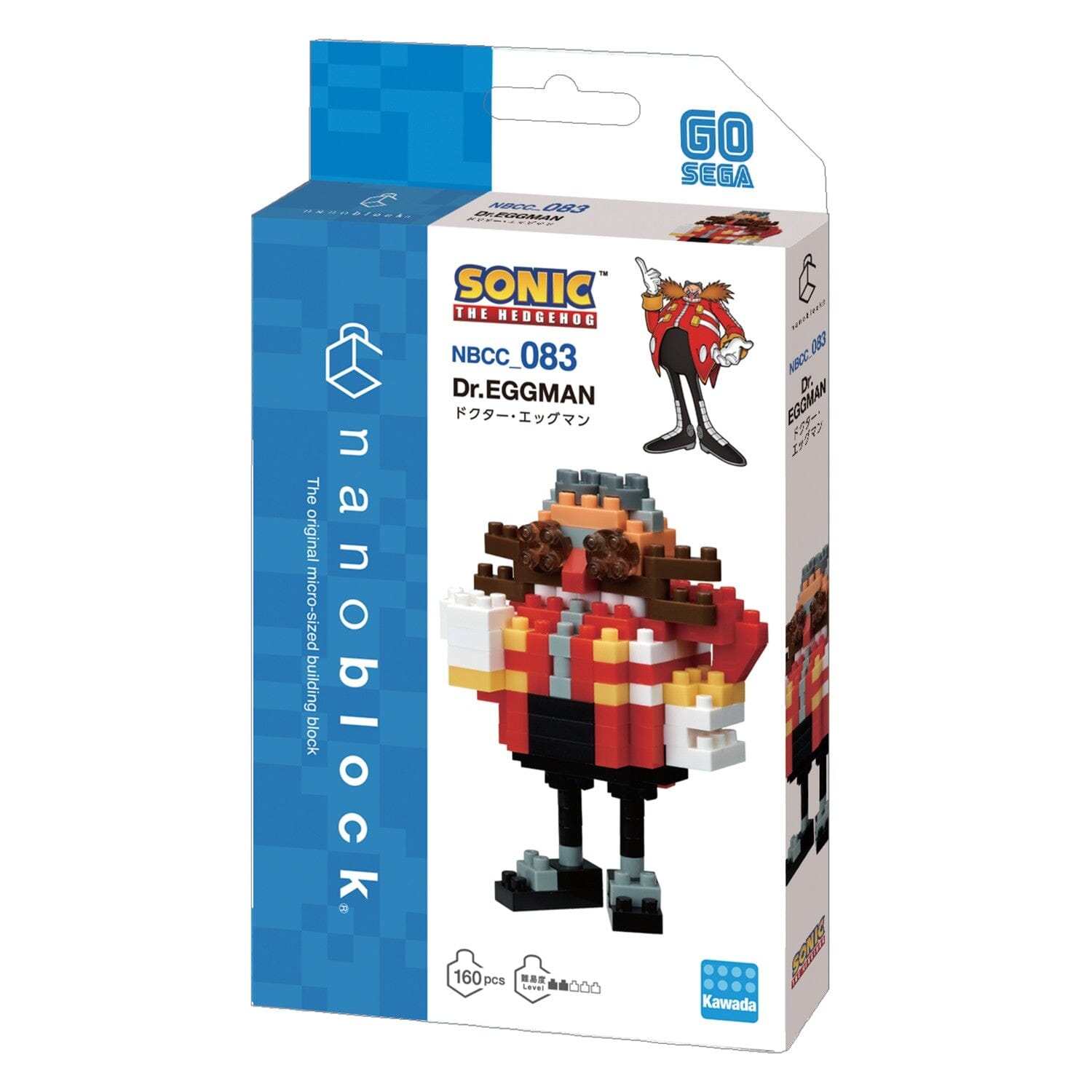 カワダ　ナノブロック　SONIC　ソニック　ティルス　ドクターエッグマン Nanoblock Sonic the Hedgehog Dr. Eggman Robotnic (160 PCS)