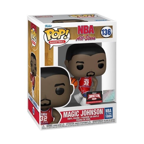 NBA All-Stars Basketball Magic Johnson (Red) Exclusive Funko Pop! #136