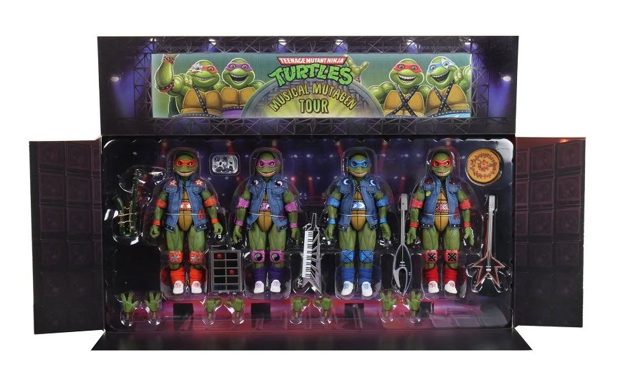 Neca Teenage Mutant Ninja Turtles (TMNT) Musical Mutagen Tour Exclusive Figure 4-Pack