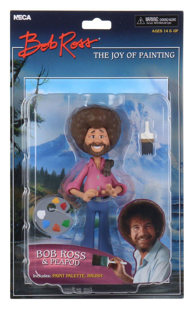 NECA Toony Classics Bob Ross with Peapod 6 Inch Figure