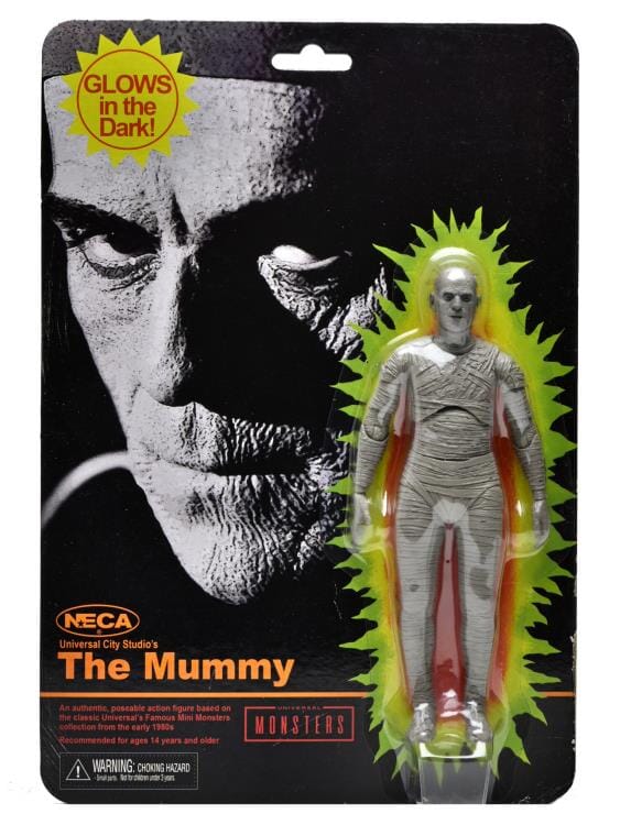 Neca Universal Monsters Retro Glow-In-The-Dark The Mummy Figure