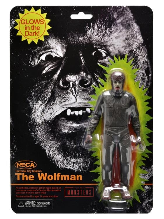 Neca Universal Monsters Retro Glow-In-The-Dark The Wolfman Figure