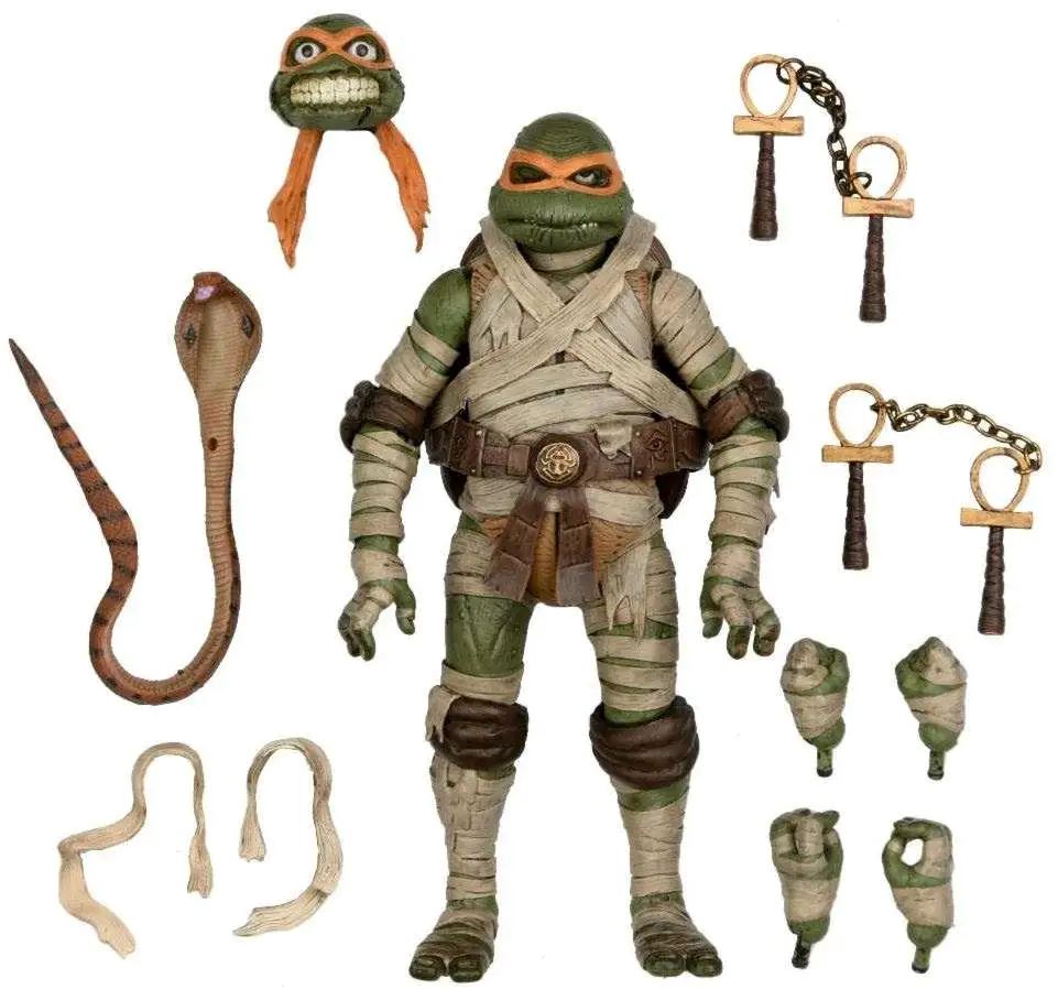 (In Stock) NECA Universal Monsters x Teenage Mutant Ninja Turtles Michelangelo as the Mummy Ultimate Action Figure