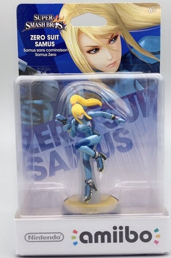 Nintendo Amiibo Super Smash Bros Zero Suit Samus Figure (Not Mint Card)