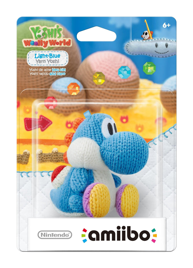 Nintendo Amiibo Yoshi's Wooly World Yarn Yoshi (Light Blue) Figure