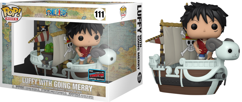 One Piece Luffy With Going Merry Funko Pop! NYCC (Official Sticker) Exclusive #111