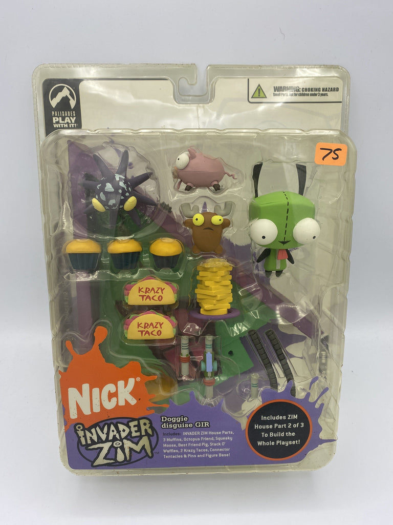 Palisades Toys Invader Zim Doggie Disguise GIR (with House Parts) Exclusive Figure