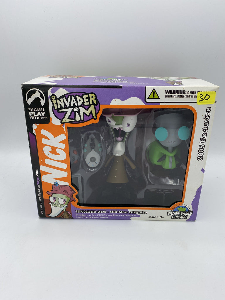 Palisades Toys Nickelodeon Invader Zim Old Man Disguise Wizard World Chicago Exclusive Figure