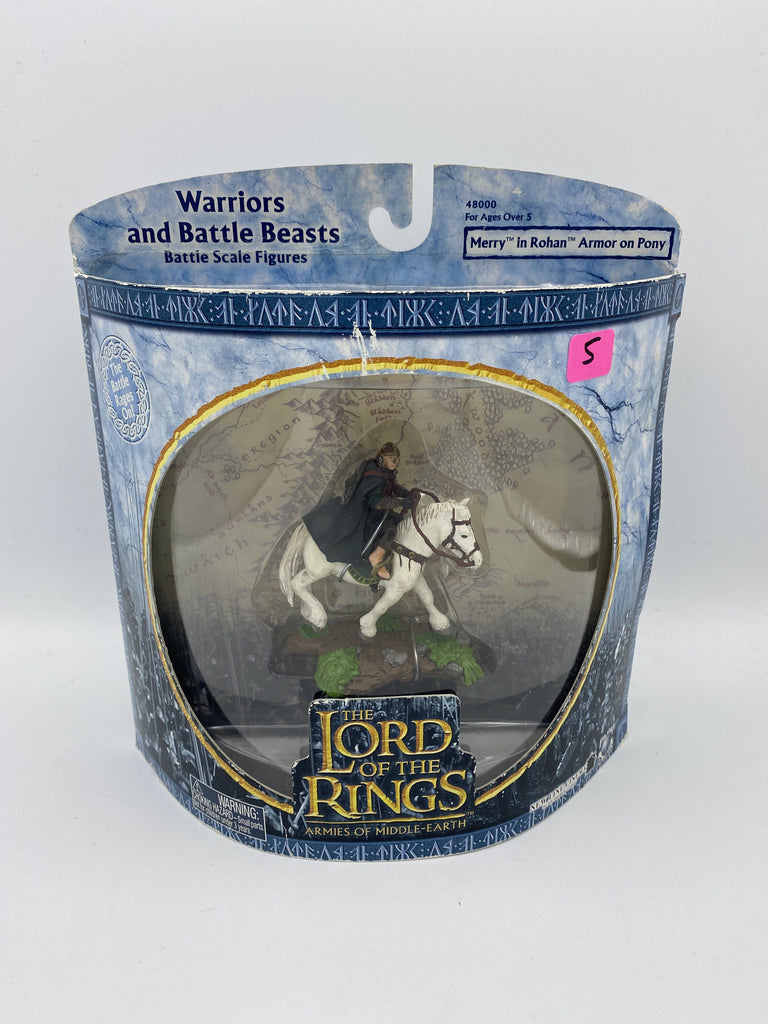 Playalong Toys The Lord of the Rings Armies of Middle Earth Merry in Rohan Armor on Pony