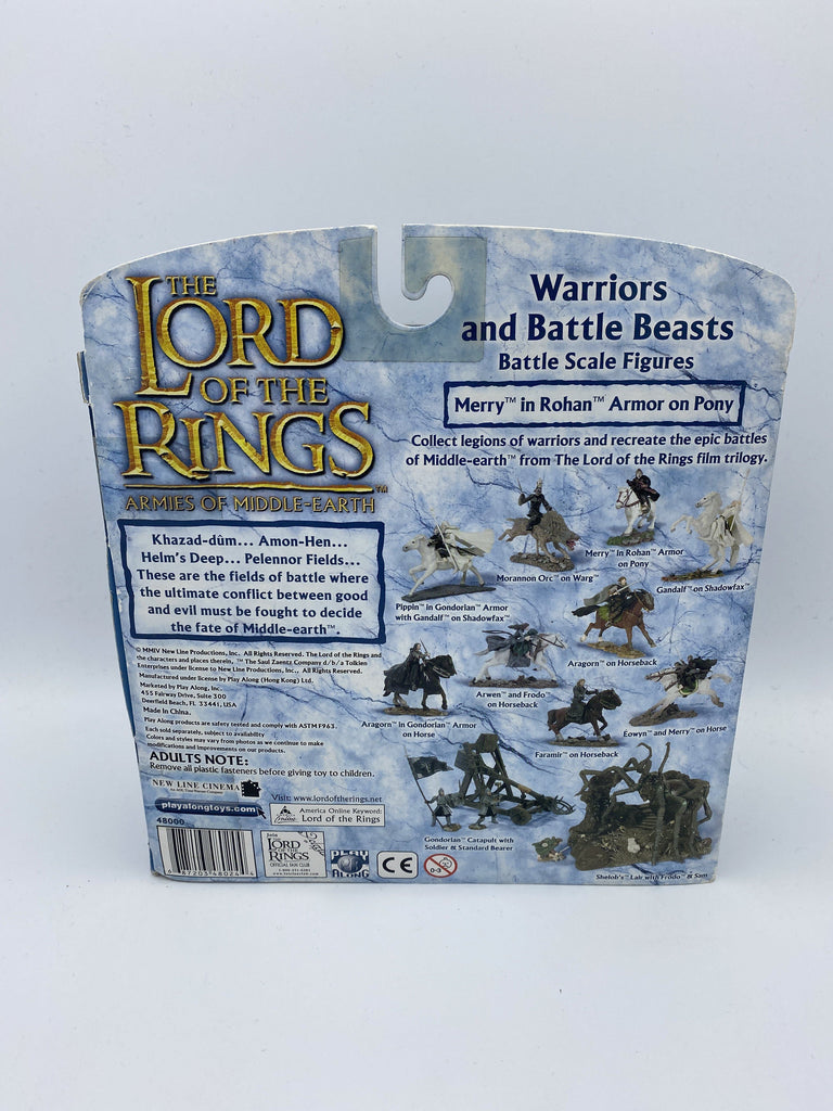 Playalong Toys The Lord of the Rings Armies of Middle Earth Merry in Rohan Armor on Pony Playalong Toys 