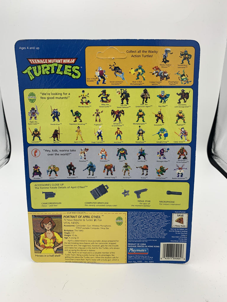 Playmates April O'Neil (Yellow and Orange Suit) Teenage Mutant Ninja Turtles (TMNT) (Unpunched) Vintage Action Figure Action Figure playmates 