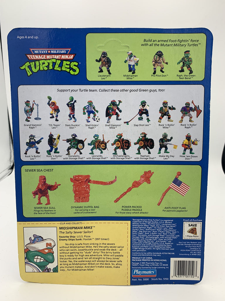 Playmates Midshipman Mike Teenage Mutant Ninja Turtles (TMNT) (Unpunched) Vintage Action Figure action figure Playmates 