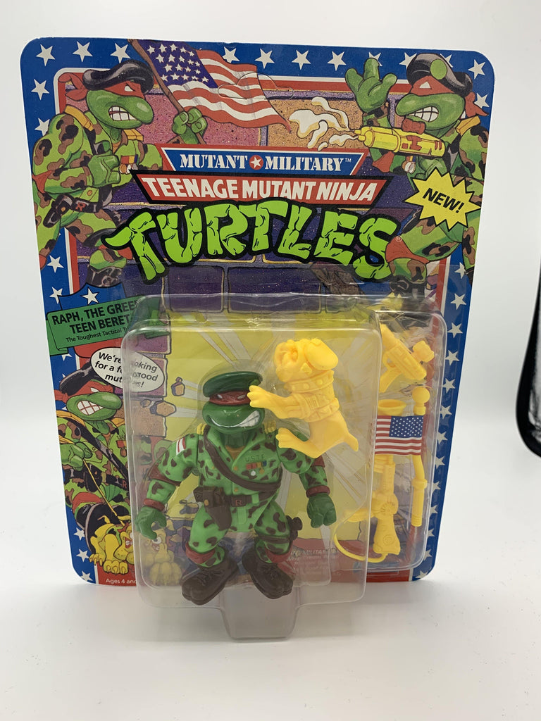 Playmates Raphael Raph the Green Teen Beret Teenage Mutant Ninja Turtles (TMNT) (Unpunched) Vintage Action Figure