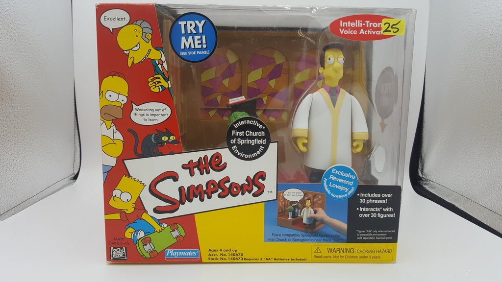 Playmates The Simpsons Environments First Church of Springfield with Reverend Lovejoy Action Figure