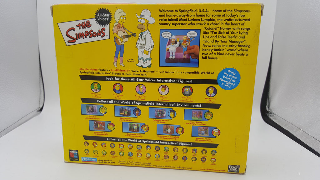 Playmates The Simpsons Environments Mobile Home with Lurleen Lumpkin and Colonel Homer Action Figures playmates 