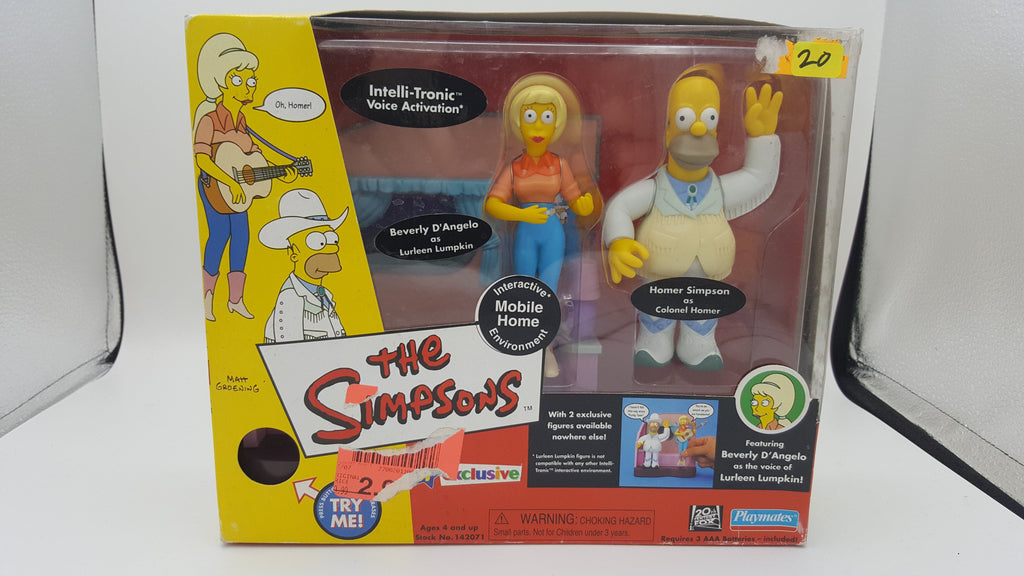 Playmates The Simpsons Environments Mobile Home with Lurleen Lumpkin and Colonel Homer Action Figures