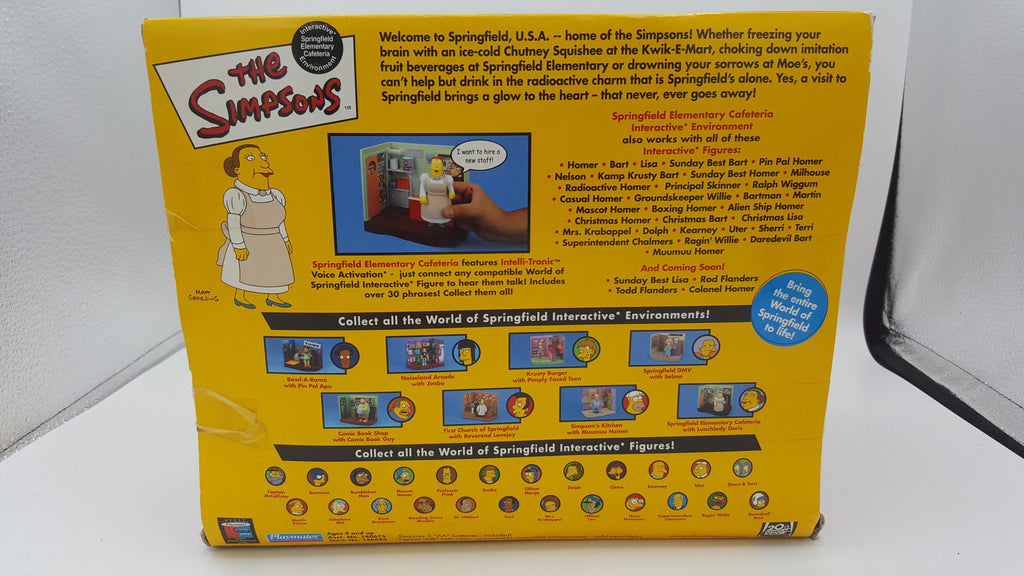 Playmates The Simpsons Environments Springfield Elementary Cafeteria with Lunchlady Doris Action Figure playmates 