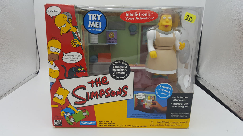 Playmates The Simpsons Environments Springfield Elementary Cafeteria with Lunchlady Doris Action Figure