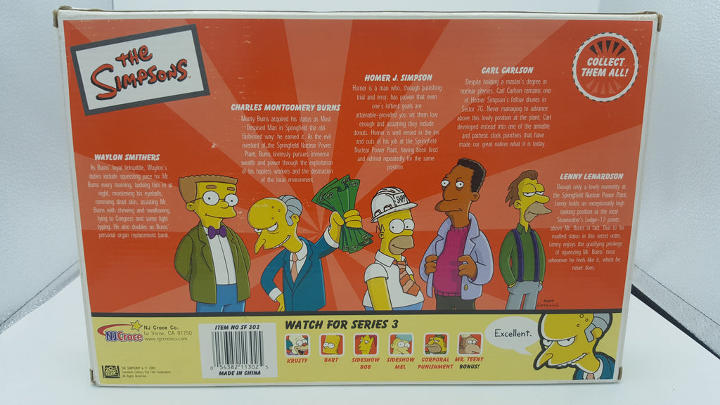 Playmates The Simpsons Smithers Mr. Burns Homer Carl Lenny Limited Edition Action Figures Series #2 playmates 