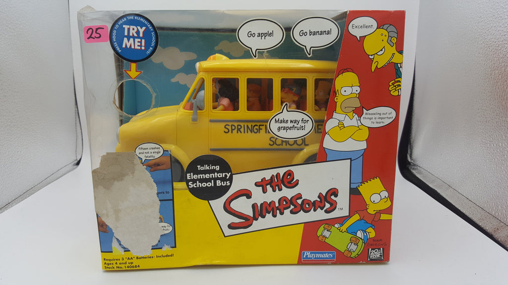 Playmates The Simpsons Talking Elementary School Bus Action Figure