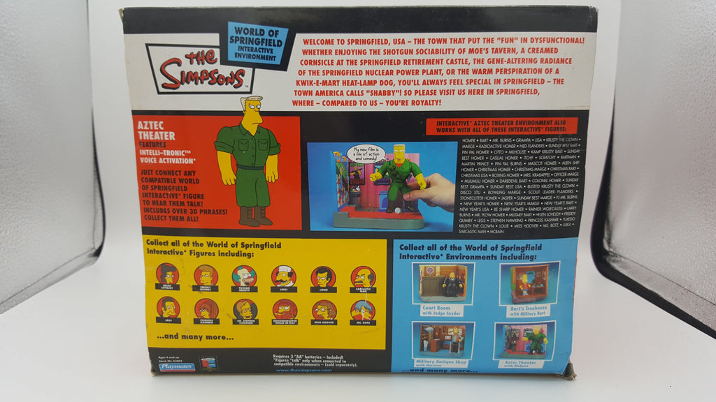 Playmates The Simpsons World of Springfield Aztec Theater with McBrain Action Figure playmates 