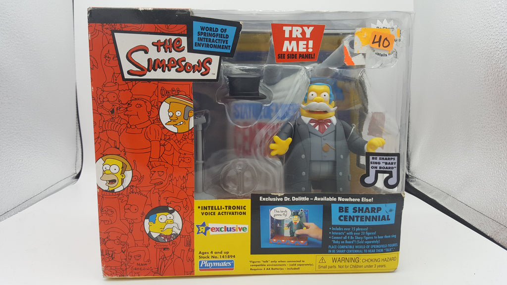 Playmates The Simpsons World of Springfield Be Sharp Centennial with Dr Dolittle Action Figure