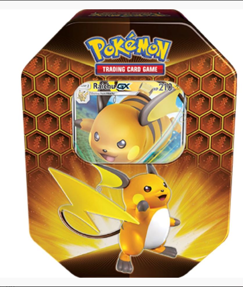 Pokemon TCG Hidden Fate Raichu Tin