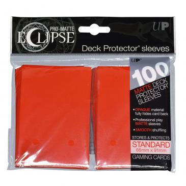 PRO-Matte Eclipse Apple Red Standard Deck Protector sleeve 100ct Undiscovered Realm 