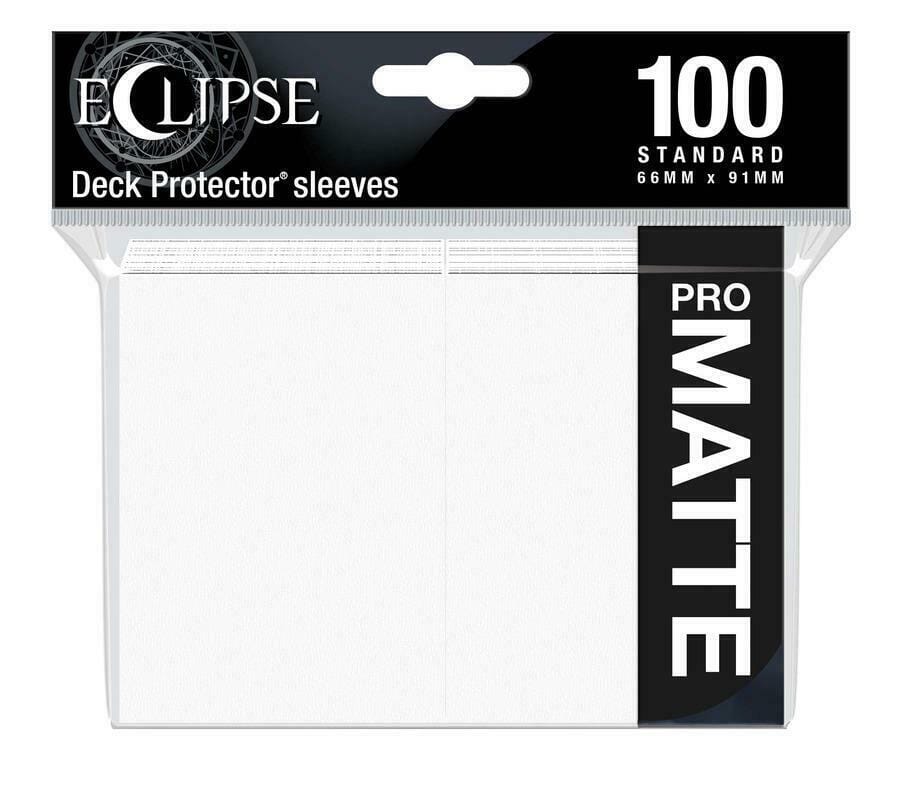 PRO-Matte Eclipse White Standard Deck Protector sleeve 100ct GTS 