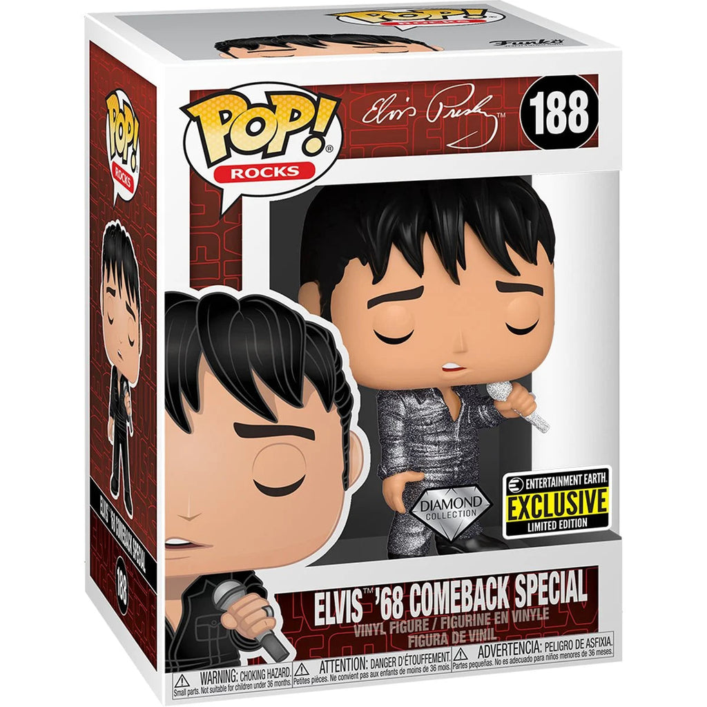 Rocks Elvis 68 Comeback Special (Diamond) Exclusive Funko Pop! #188