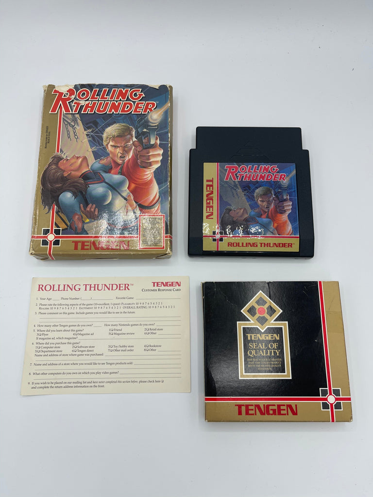 Rolling Thunder for the Nintendo Entertainment System (NES) Game (Complete in Box)Top of Box is Ripped Off. 