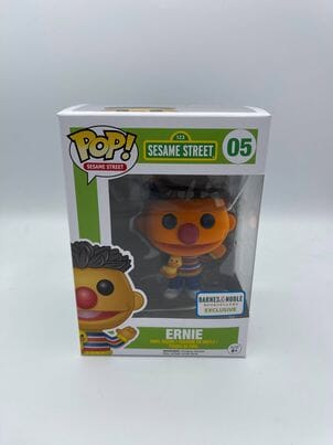 Sesame Street Ernie Flocked (Exclusive) Funko Pop! #05 (Shelf Wear)