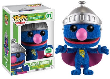 Sesame Street Super Grover Flocked Exclusive Funko Pop! #01