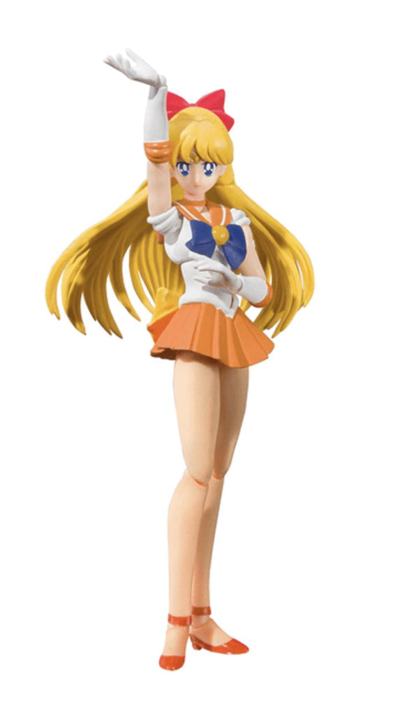 SH Figuarts Sailor Moon Sailor Venus (Pretty Guardian) Animation Color Edition Action Figure Bandai Tamashii Nations 