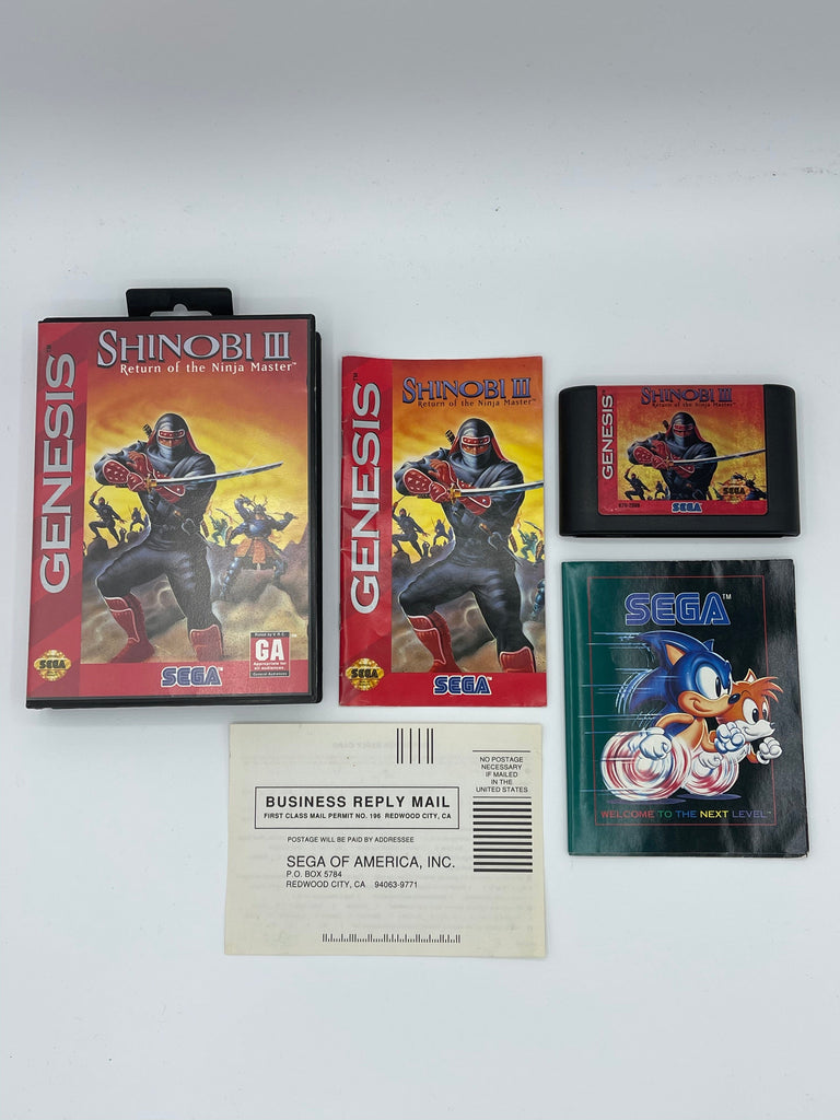 Shinobi 3 Return of there Ninja Master Game for the Sega Genesis (Complete in Box)