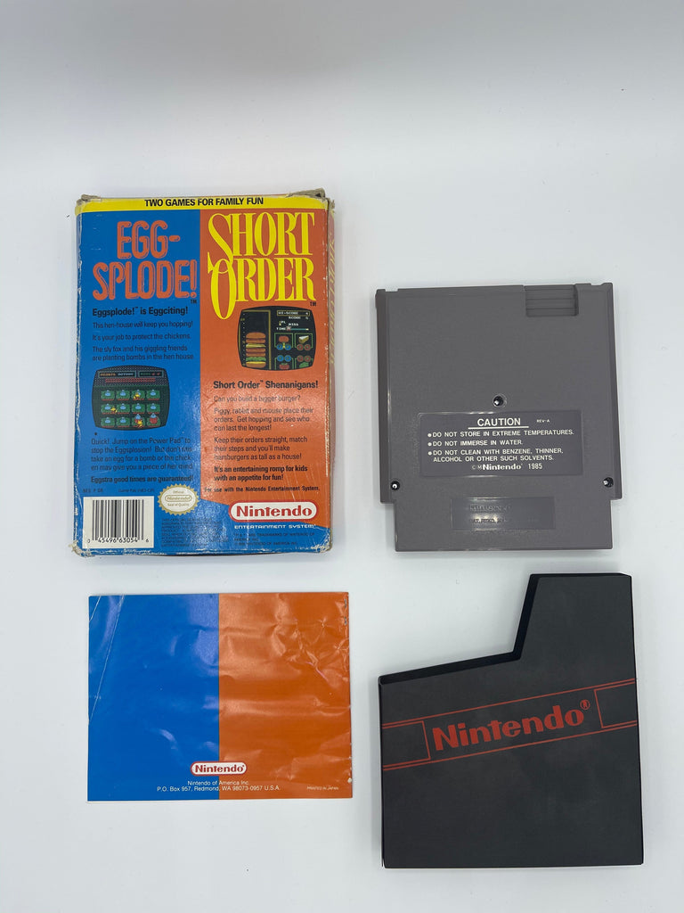 Short Order / Egg-Splode for the Nintendo Entertainment System (NES) Game (Complete in Box)