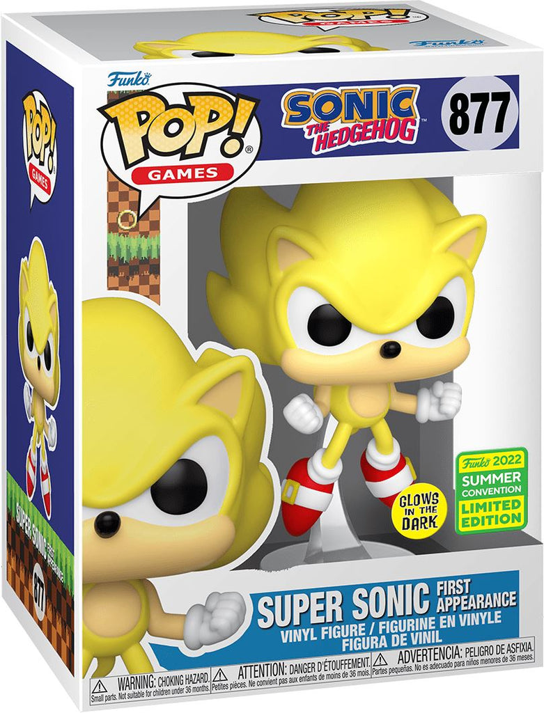 Sonic the Hedgehog Super Sonic (Glow) Summer Convention Exclusive Funko Pop! #877