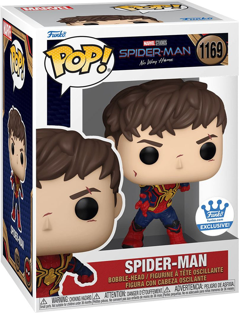 Spider-Man No Way Home Spider-Man (With Scars Unmasked) Exclusive Funko Pop! #1169