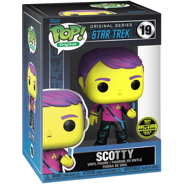 Star Trek Scotty Blacklight NFT Exclusive Funko Pop! #19 (1967 PCS)