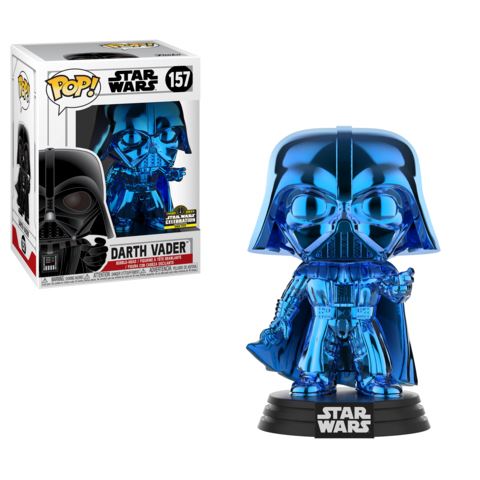 Star Wars Darth Vader (Blue Chrome) Celebration Exclusive (2500 pcs) Funko Pop! #157 