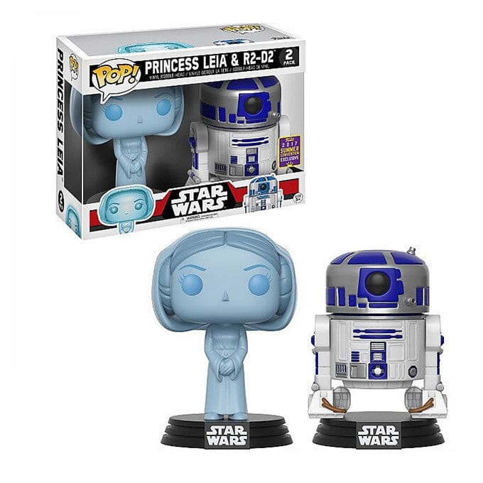 Star Wars Princess Leia (Holographic) & R2-D2 Summer Convention Exclusive 2-Pack Funko Pop!