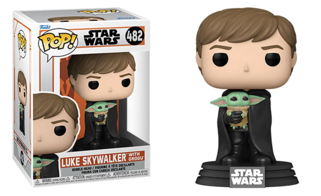 Star Wars The Mandalorian Luke Skywalker Holding Grogu (The Child) Funko Pop! #482