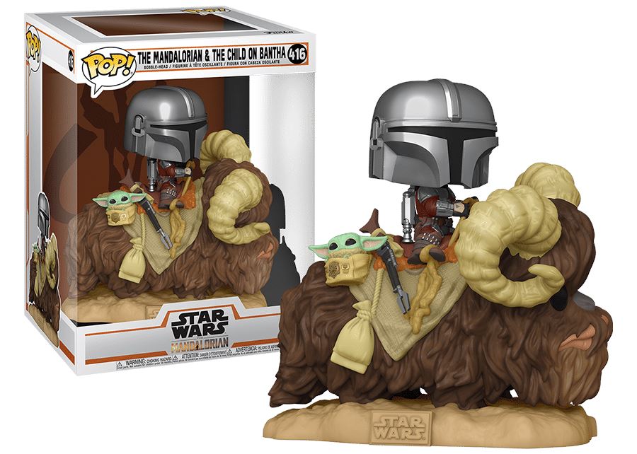Star Wars The Mandalorian on Bantha (Child in Bag) Funko Pop! Ride #416