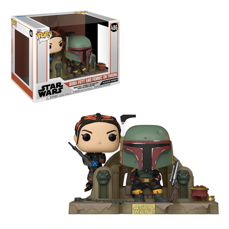 Star Wars The Mandalorian Television Moments Boba Fett and Fennec on Throne Funko Pop! #486
