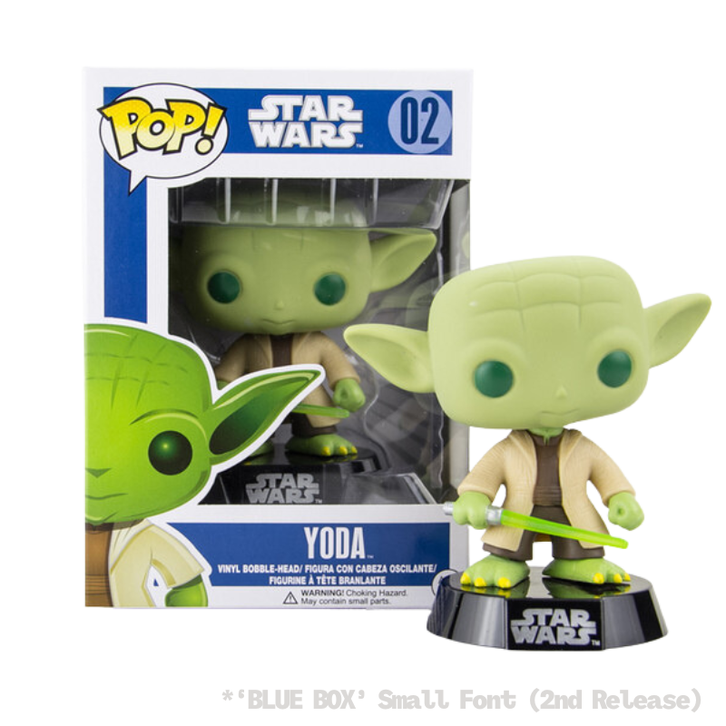 Star Wars Yoda Funko Pop! #02 (Blue Box - Small Font)