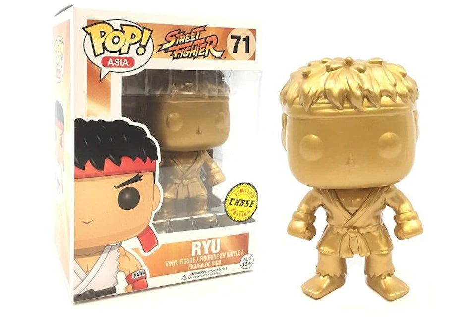 Street Fighter Gold Ryu Chase Asia Exclusive Funko Pop! #71