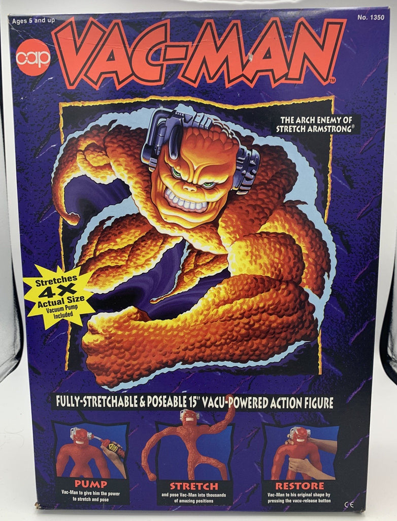 Stretch Armstrong Vac Man (New and Sealed) Vintage Action Figure