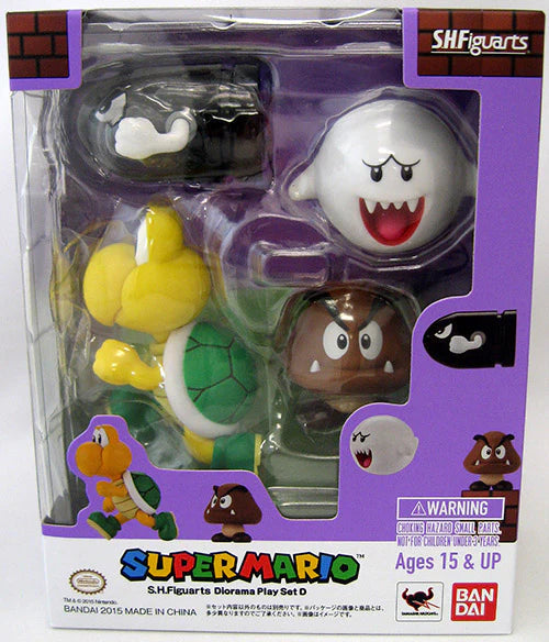 super mario monsters Super Mario Bros. S.H. Figuarts Playset D Enemies (Koopa, Goomba, Boo, Bullet Bill)