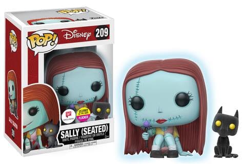 The Nightmare Before Christmas Sally (Seated) Glow /Flocked Exclusive Funko Pop! #209