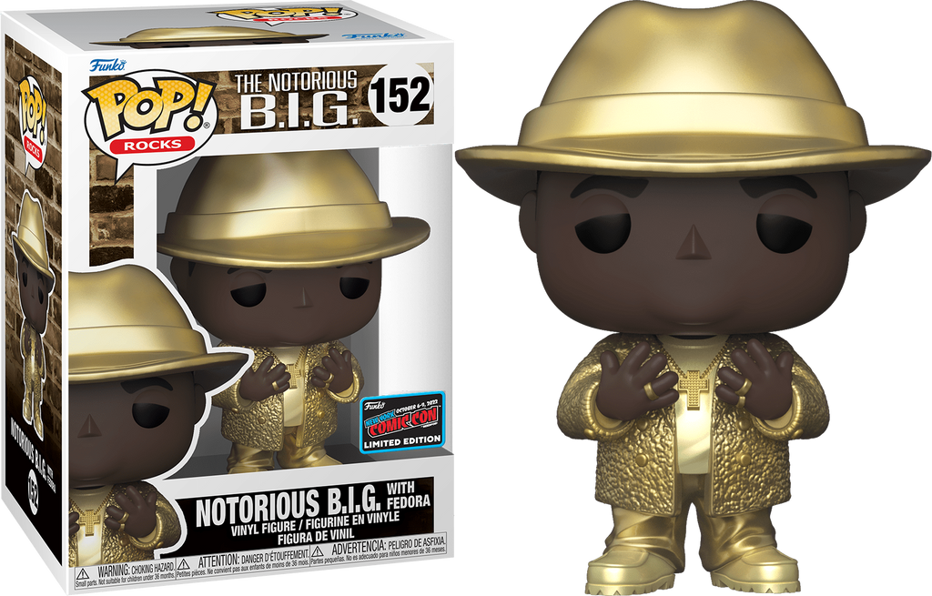 The Notorious B.I.G (Gold Suit) Biggie Smalls NYCC (Official Sticker) Exclusive Funko Pop! #152